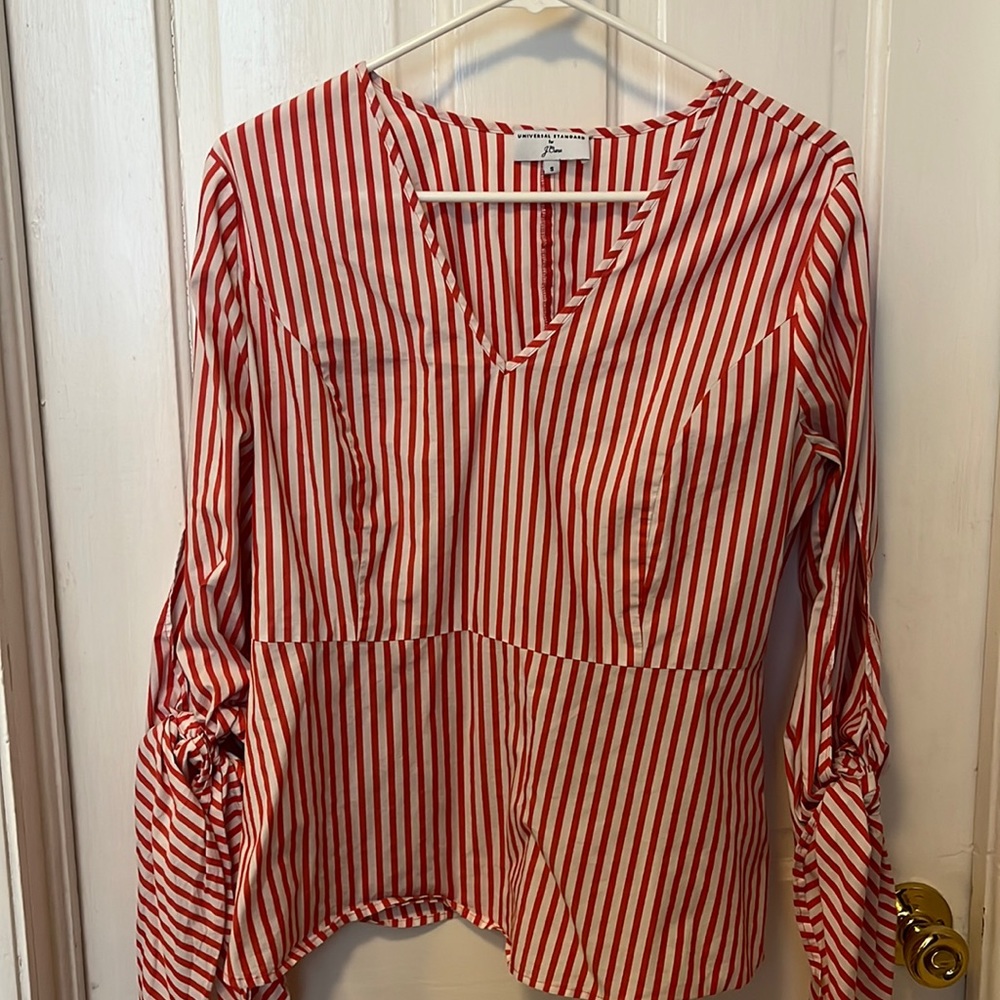 J.Crew x Universal Standard Tie Sleeve Blouse